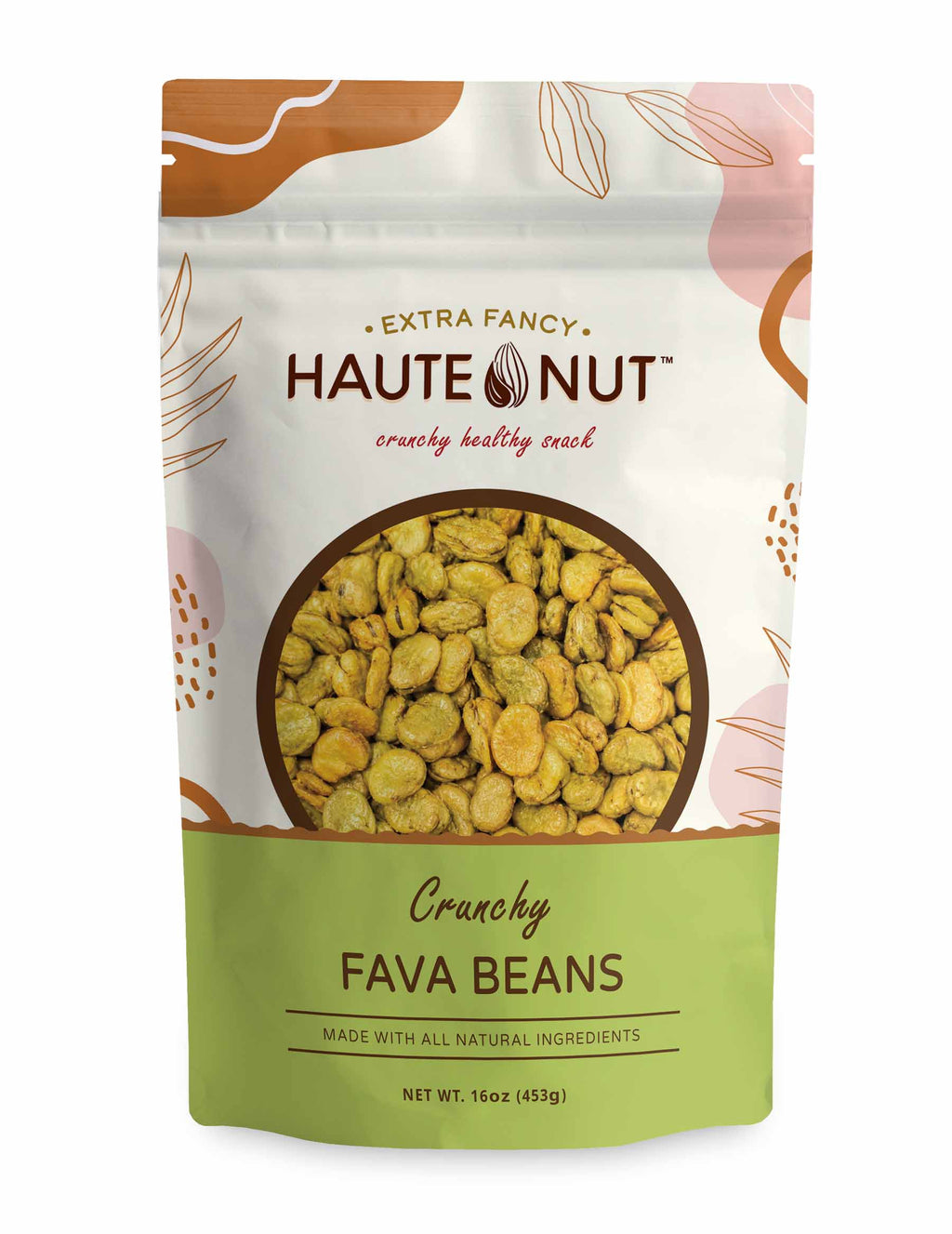 Crunchy Fava Beans front package - HAUTE NUT Fava Beans product image