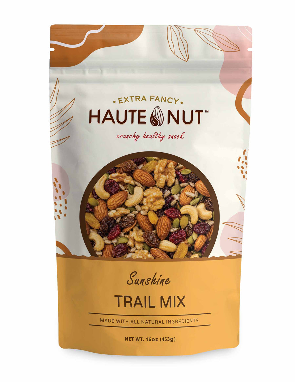 Sunshine Trail Mix front package - HAUTE NUT Trail Mix product image